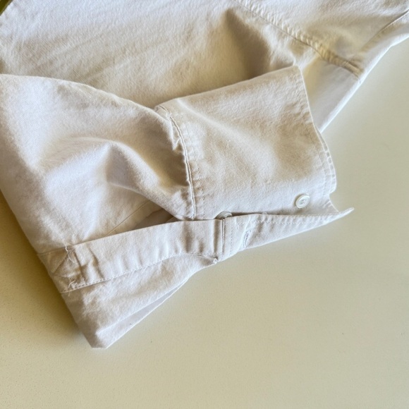 Zara || Boyfriend White Buttoned Long Sleeve Shirt Oversized Casual Preppy Small - Picture 4 of 7